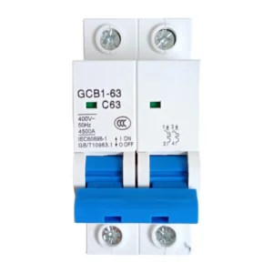 gcb1 63 mcb 2p 63a din rail circuit breaker 6ka