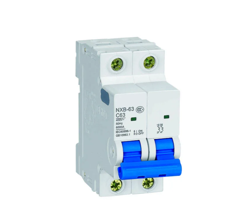 nxb 63 mcb 1p din rail circuit breaker 6ka c63 230/400v
