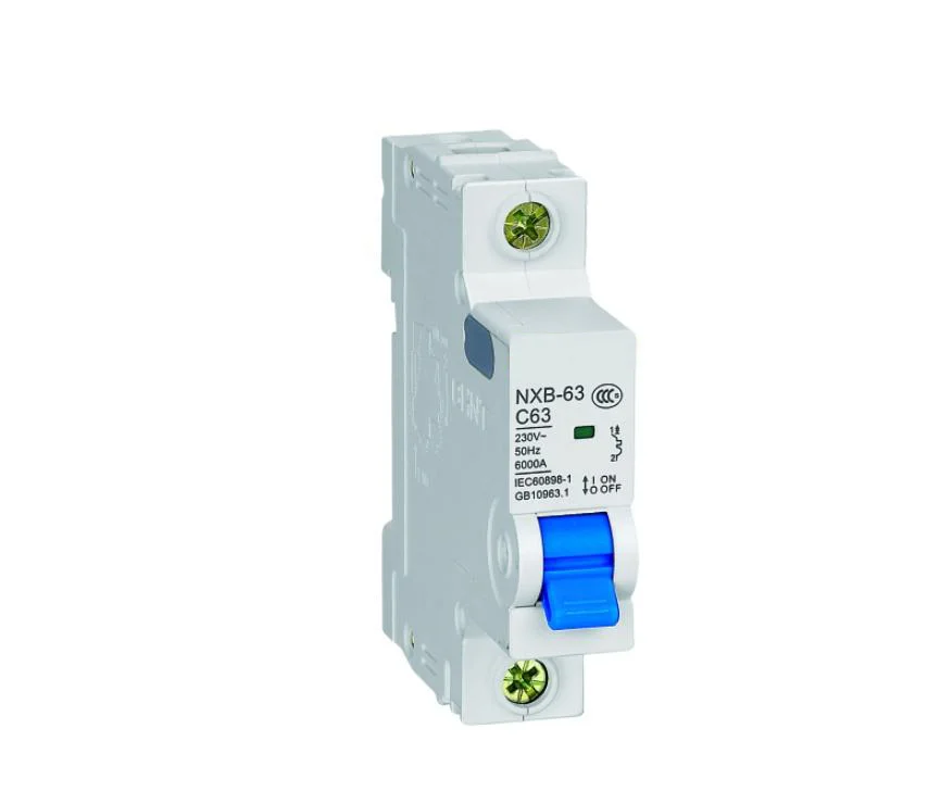 nxb 63 mcb 1p din rail circuit breaker 6ka c63 230/400v